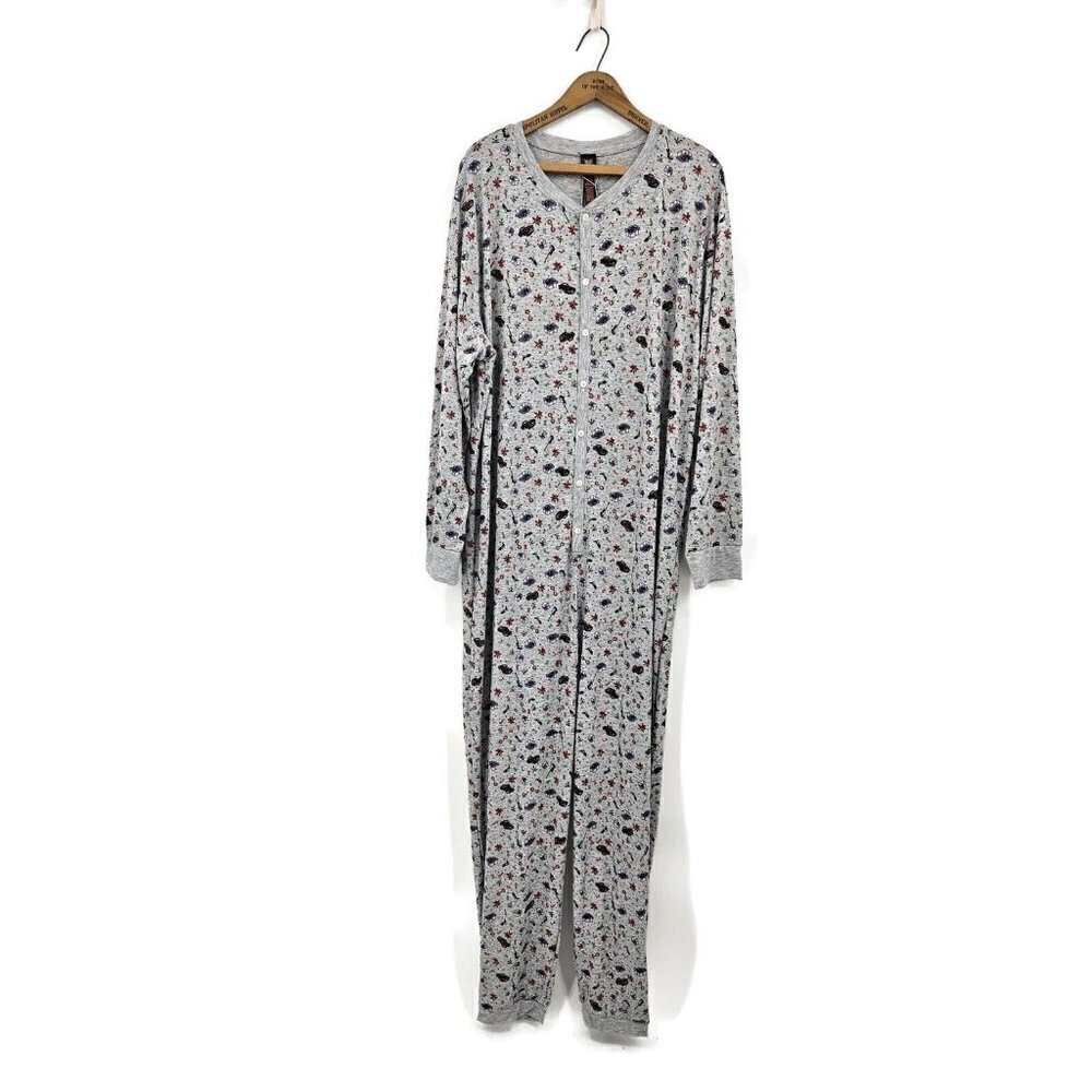 New Savage Fenty 'Tis the Savage One Piece Pajama Mens L Open Back Christmas